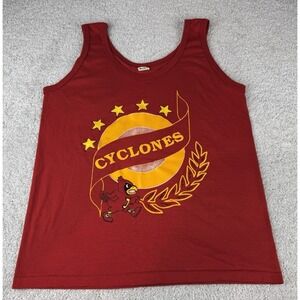 Iowa State Cyclones ISU Cy Tank Top Shirt Screen Stars 90s USA Adult M Football